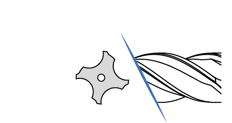 Rounded Flute Drawing